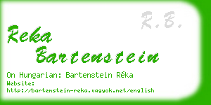 reka bartenstein business card